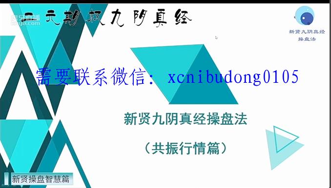 新贤融慧新贤老师九阴真经操盘法中级班视频课程_2-期权与期货大学课程