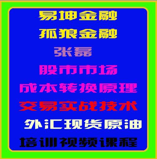 易坤金融孤狼张磊股市市场成本转换原理交易实战技术外汇原油期货培训视频-期权与期货大学课程