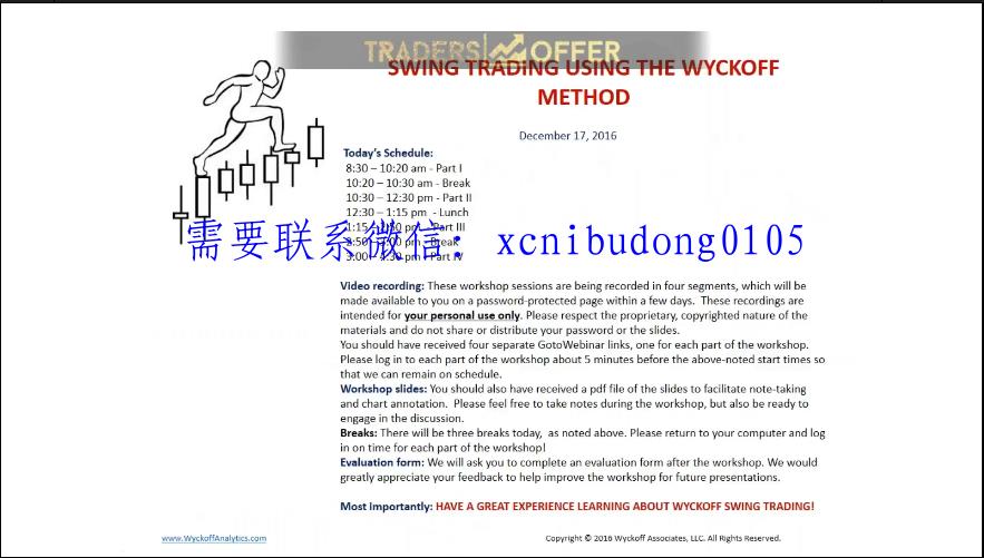 罗猛 利用Wyckoff方法的Swing交易 中文字幕 视频课程