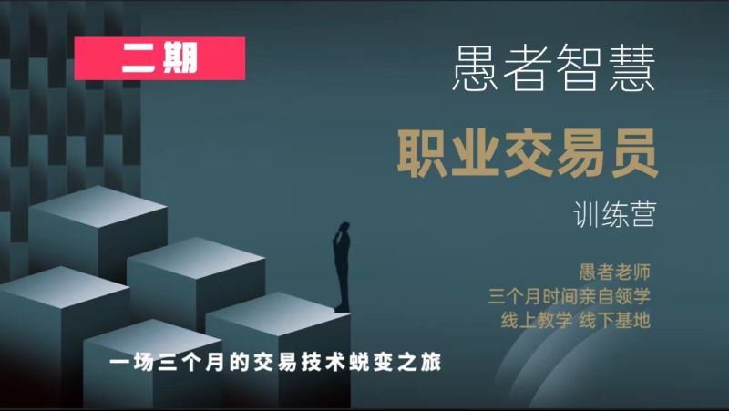 愚者老师 愚者智慧 第二期《职业交易员训练营》期货视频课程