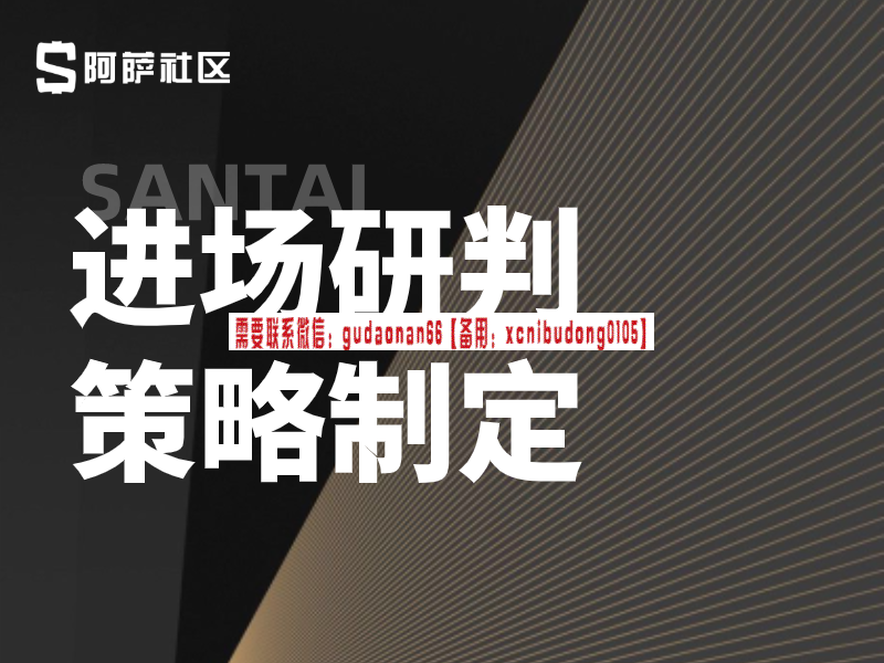 阿萨社区 交易 进场研判&策略制定 外汇视频课程