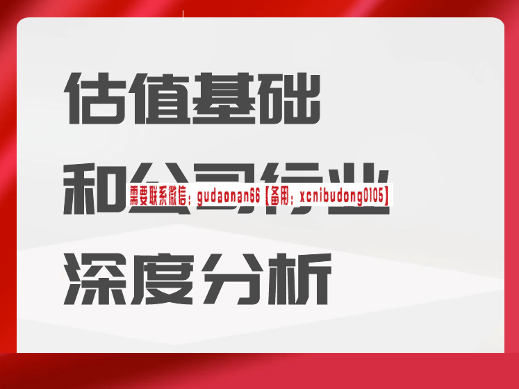 斯坦福小K【估值基础和公司行业深度分析】视频课程-股票波段交易视频