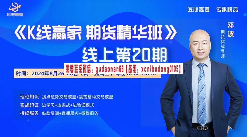 邓波期货K线赢家（20期）精华班视频课程-外汇波段交易技巧